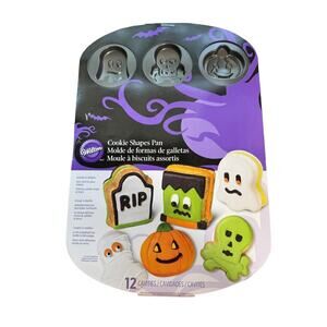 Wilton Halloween Cookie Shapes Cookie Pan New In Orig Wrappings 12 Cavity